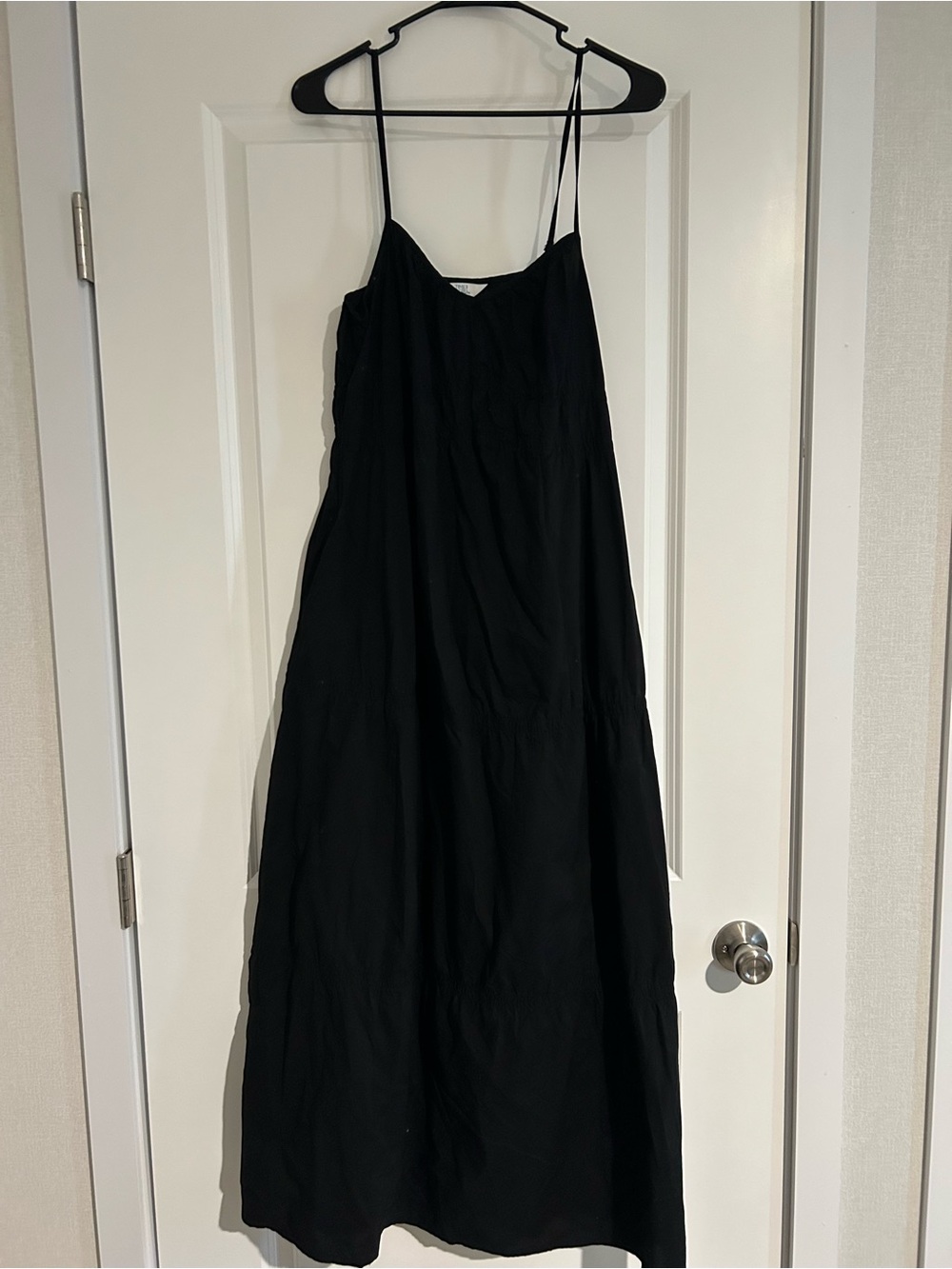 Time and Tru Black Spaghetti-Strap Maxi Dress